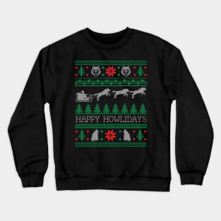 Funny Christmas Wolves Wolf Lover Ugly Christmas Sweater Crewneck Sweatshirt